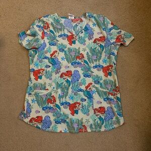 Little Mermaid scrub top